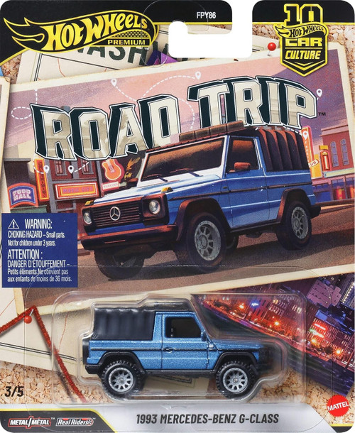Hot Wheels Premium Car Culture Road Trip 1993 Mercedes-Benz G-Class Die Cast Car、ToyWiz、kayou