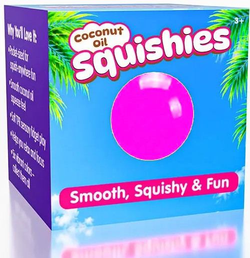 Coconut Oil Squishies PINK 2.36-Inch Squeeze Toy、ToyWiz、kayou