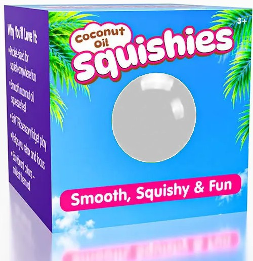 Coconut Oil Squishies CLEAR 2.36-Inch Squeeze Toy、ToyWiz、kayou