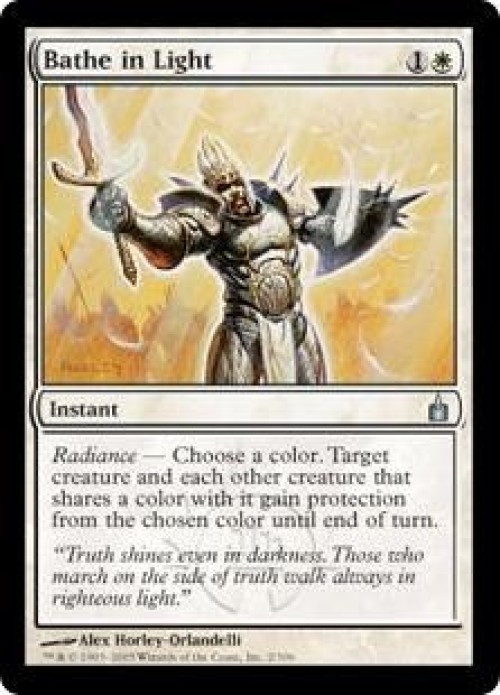 MtG Trading Card Game Ravnica: City of Guilds Uncommon Bathe in Light #2 Moderately Played、ToyWiz、kayou