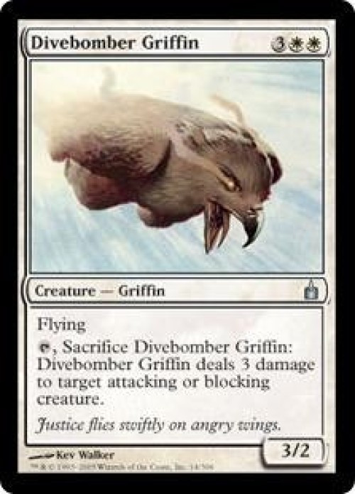 MtG Trading Card Game Ravnica: City of Guilds Uncommon Divebomber Griffin #14、ToyWiz、kayou