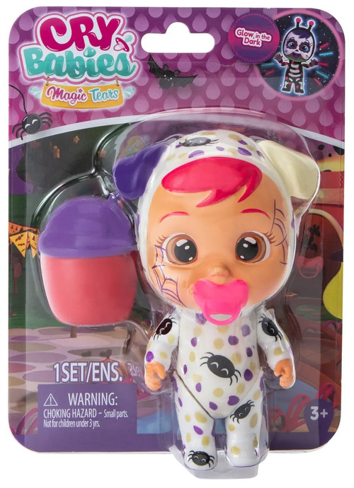 Cry Babies Magic Tears Halloween Dotty 5-Inch Mini Doll Glow-in-the-Dark、ToyWiz、kayou