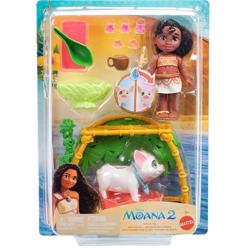 Disney Moana 2 Simea & Pua Bathtime Fun 3.5-Inch Playset Damaged Package、ToyWiz、kayou