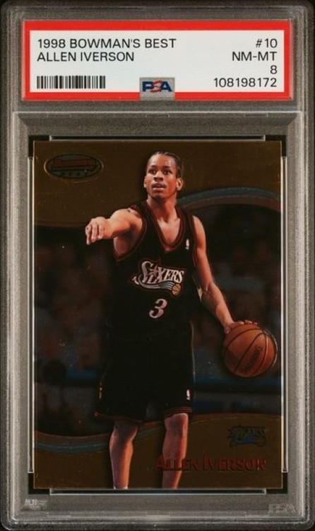 NBA 1998-99 Bowman's Best Allen Iverson #10 PSA 8、ToyWiz、kayou