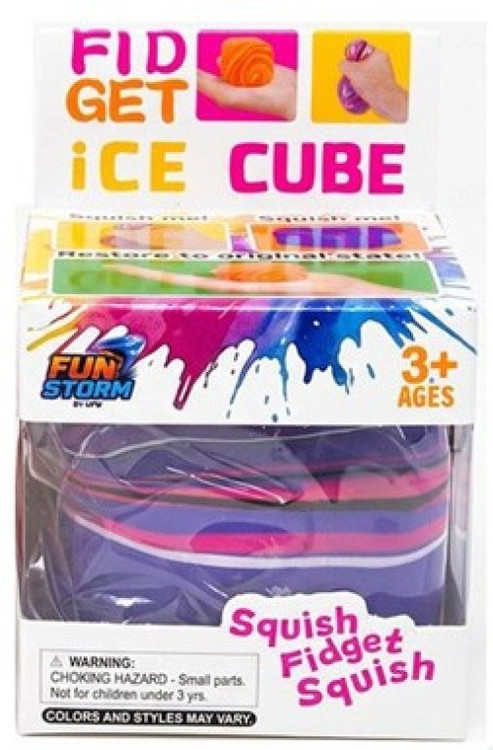 Fun Storm Fidget Ice Cube PURPLE Marble 2.4-Inch Squeeze Toy、ToyWiz、kayou