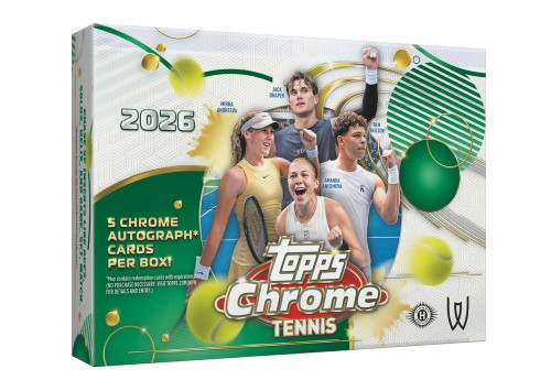 Topps 2026 Chrome Tennis Trading Card DELIGHT Box 1 Pack、ToyWiz、kayou