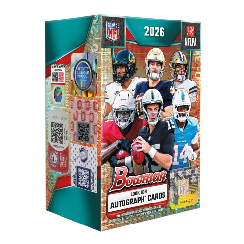 NFL Topps 2026 Bowman Football Trading Card BLASTER Box 6 Packs、ToyWiz、kayou