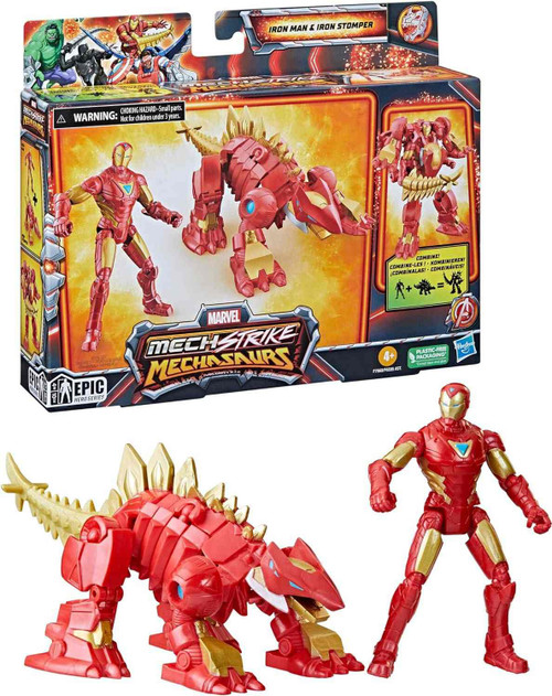 Marvel Mechasaurs Mech Strike Iron Man & Iron Stomper Damaged Package、ToyWiz、kayou