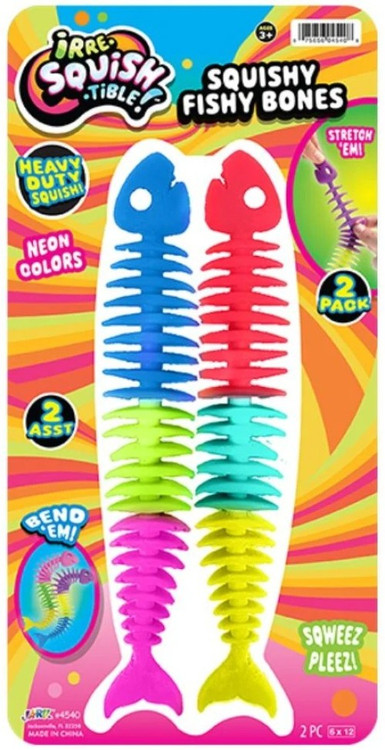 Irre-Squish-Tible! Squishy Fishy Bones 8.5-Inch Squishy Toy、ToyWiz、kayou