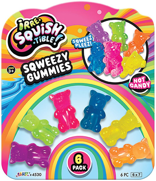 Irre-Squish-Tible! Sqweezy Gummies Mini Squishy Toy 6-Pack、ToyWiz、kayou