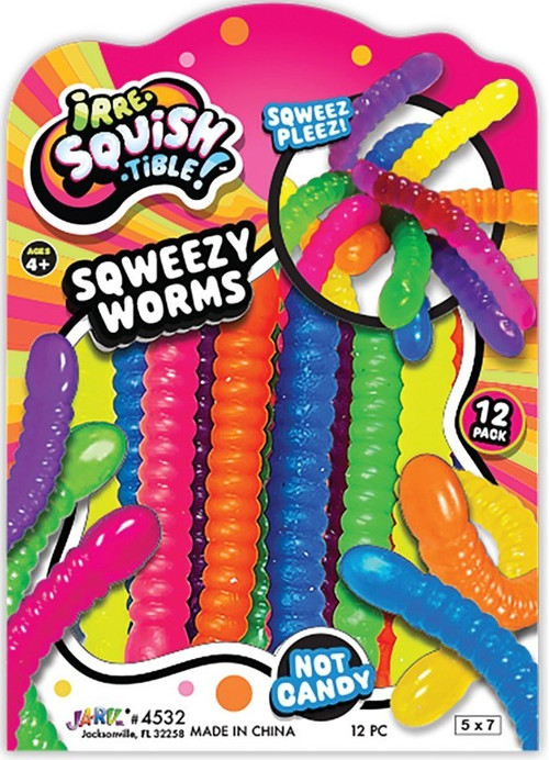 Irre-Squish-Tible! Sqweezy Worms Squishy Toy、ToyWiz、kayou