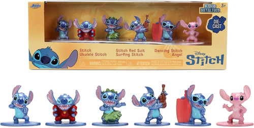 Disney Nano Metalfigs Classic, Red Suit, Hula, Ukulele, Surfboard & Angel 1.25-Inch Diecast Figure 6-Pack、ToyWiz、kayou
