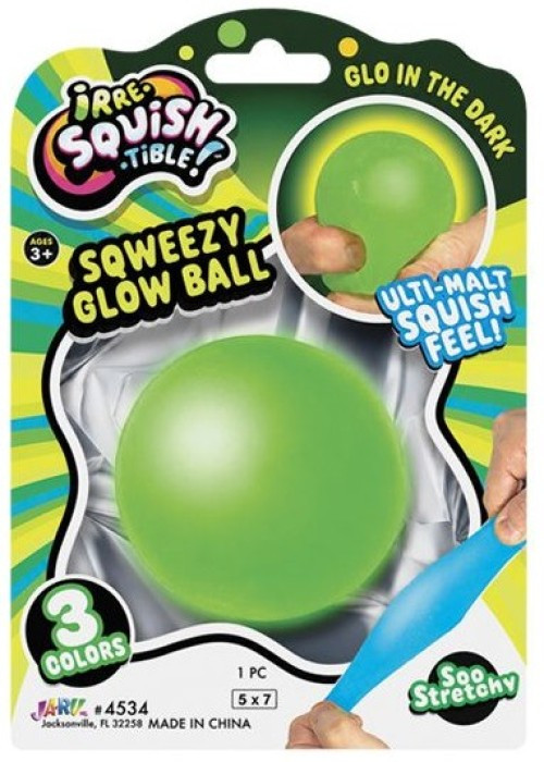 Irre-Squish-Tible! Sqweezy Glow Ball GREEN 2.5-Inch Squishy Toy、ToyWiz、kayou