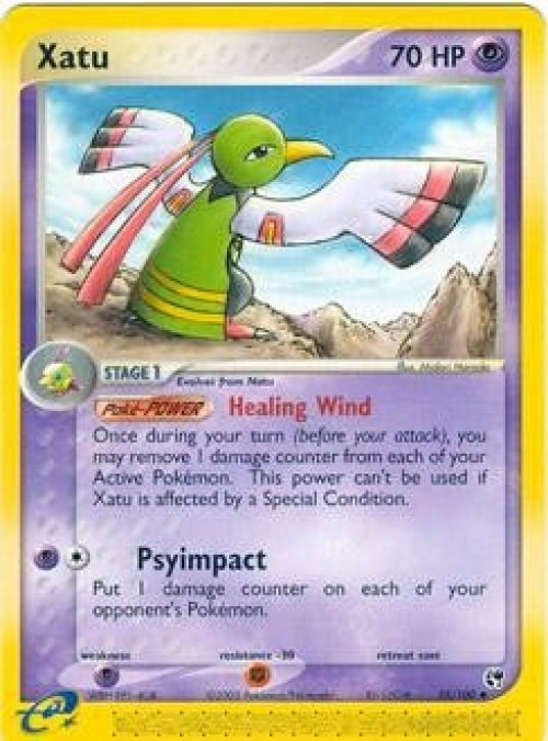 Pokemon EX Sandstorm Uncommon Xatu #55 Reverse Holo Moderately Played、ToyWiz、kayou