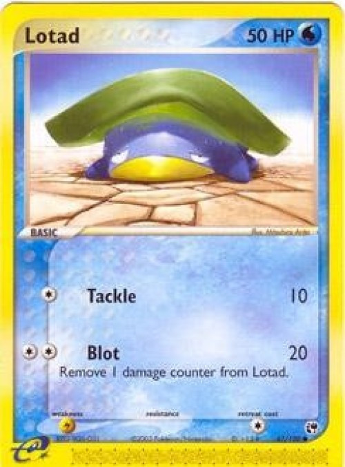 Pokemon EX Sandstorm Common Lotad #67 Reverse Holo Moderately Played、ToyWiz、kayou