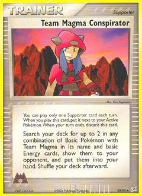 Pokemon EX Team Magma vs Team Aqua Uncommon Team Magma Conspirator #82 Reverse Holo Moderately Played、ToyWiz、kayou