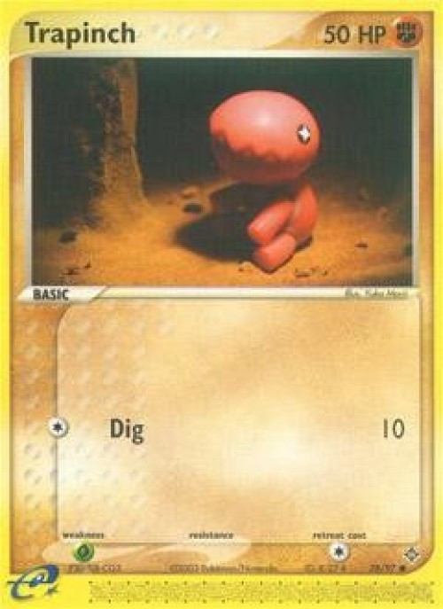 Pokemon Trading Card Game EX Dragon Common Trapinch #78 Reverse Holo Moderately Played、ToyWiz、kayou