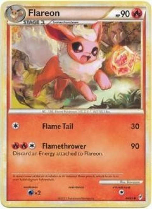 Pokemon Trading Card Game Call of Legends Uncommon Flareon #44 Reverse Holo Lightly Played、ToyWiz、kayou