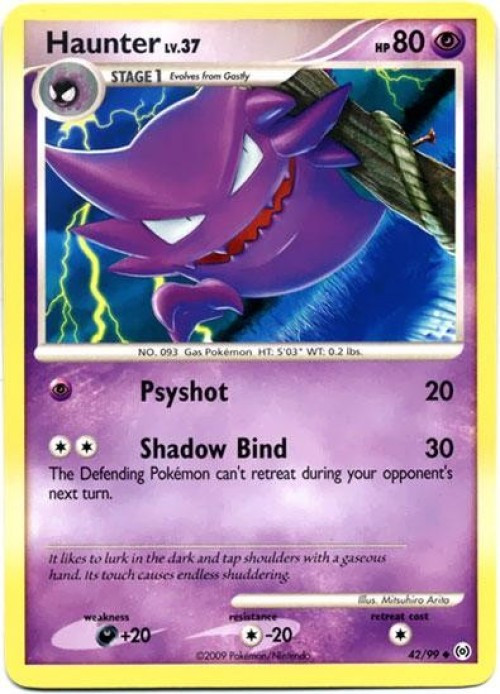 Pokemon Trading Card Game Platinum Arceus Uncommon Haunter #42 Reverse Holo Moderately Played、ToyWiz、kayou