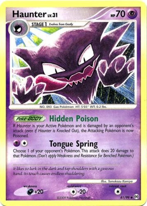Pokemon Trading Card Game Platinum Arceus Uncommon Haunter #41 Reverse Holo Moderately Played、ToyWiz、kayou