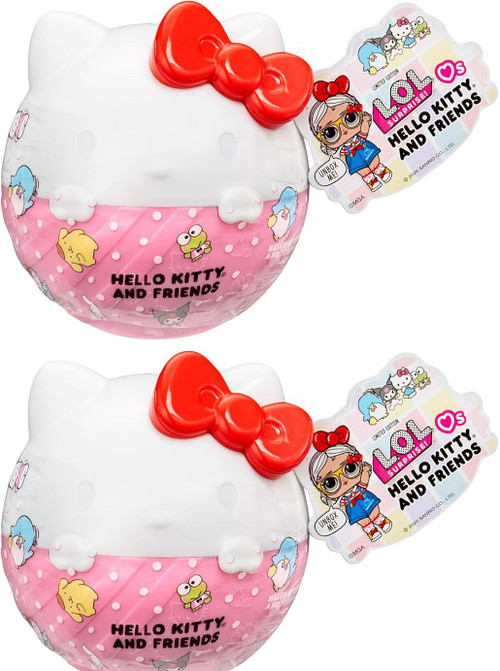 LOL Surprise Loves Hello Kitty & Friends Doll LOT of 2 Mystery Packs、ToyWiz、kayou