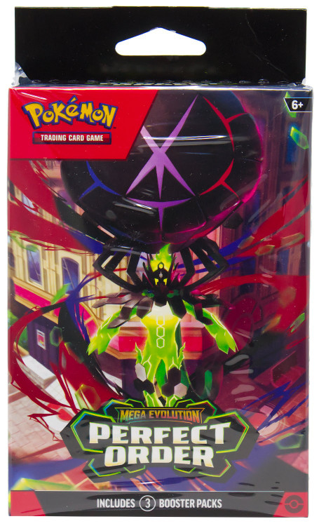 Pokemon Mega Evolution Perfect Order Trading Card HANGER Box 3 Booster Packs、ToyWiz、kayou