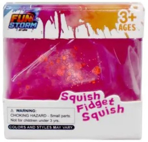 Fun Storm Glitter Ice Cube PINK 1.5-Inch Squeeze Toy、ToyWiz、kayou