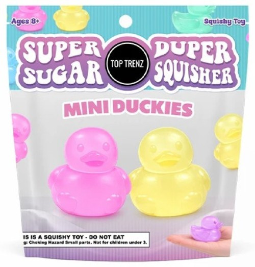 Super Duper Sugar Squisher Mini-Ducks 2-Inch Squish Toy 2-Pack、ToyWiz、kayou