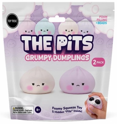 The Pits Grumpy Dumplings 2.5-Inch Squish Toy 2-Pack、ToyWiz、kayou