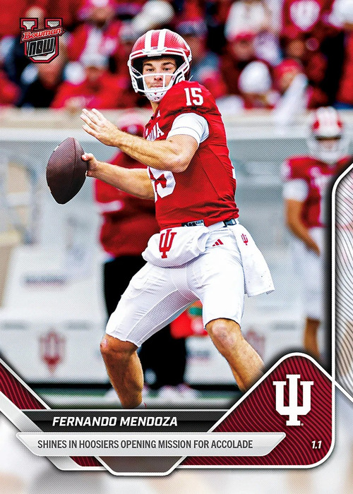 NCAA Indiana Hoosiers 2025 Bowman U NOW Football Fernando Mendoza #64、ToyWiz、kayou