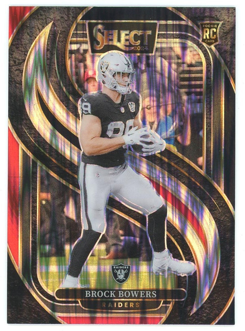 NFL 2024 Panini Select Football Black & Red Shock Prizm Brock Bowers #118 Rookie、ToyWiz、kayou
