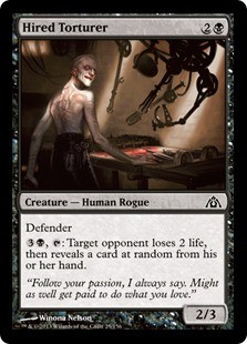 MtG Trading Card Game Dragon's Maze Common FOIL Hired Torturer #25、ToyWiz、kayou