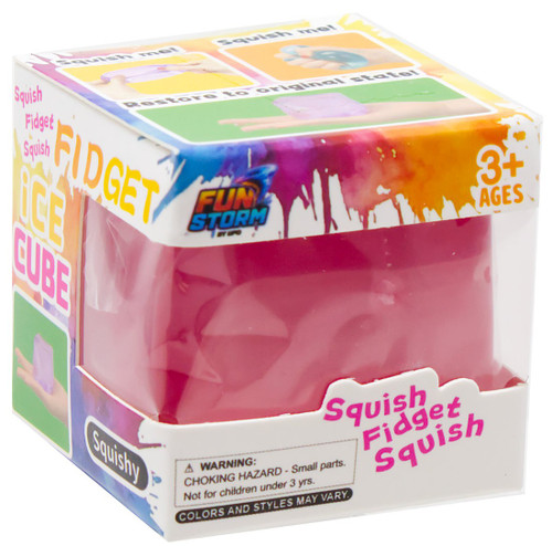 Fun Storm Ice Cube PINK 1.5-Inch Squeeze Toy、ToyWiz、kayou