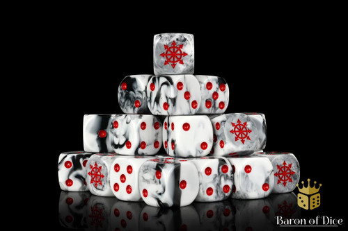 Baron Of Dice 6-Sided d6 Chaos Demon Dice - Marbled Dice Pack 25-Count Rounded、ToyWiz、kayou