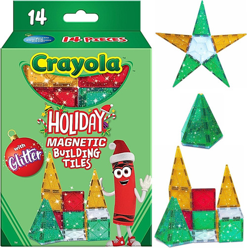Crayola Holiday Magnetic Building Tiles with Glitter、ToyWiz、kayou