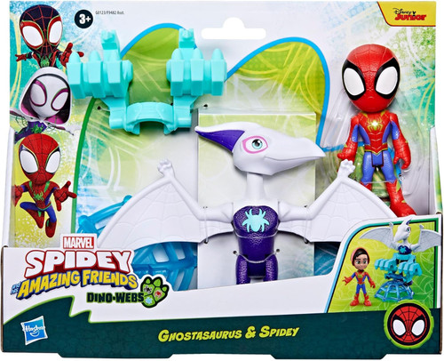 Marvel Spidey & His Amazing Friends Dino-Webs Ghostasaurus & Spidey Action Figure 2-Pack Damaged Package、ToyWiz、kayou