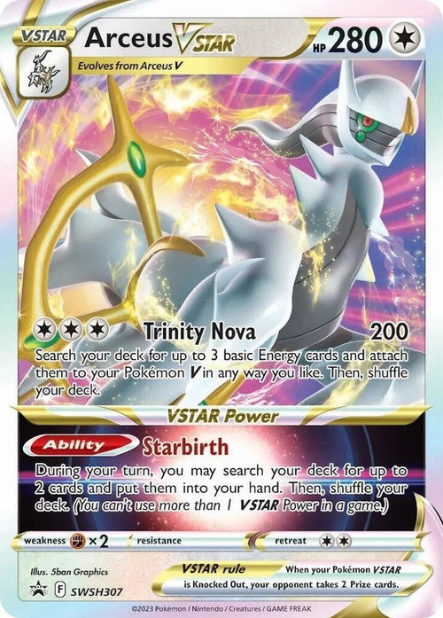 Pokemon Trading Card Game Sword & Shield Promo Arceus VSTAR SWSH307 Moderately Played、ToyWiz、kayou
