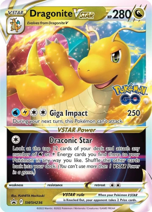 Pokemon Trading Card Game Sword & Shield Promo Dragonite VSTAR SWSH236 Holo Heavily Played、ToyWiz、kayou