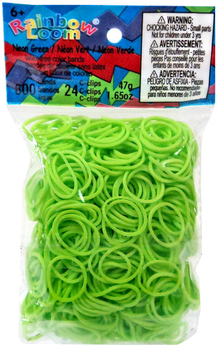 Rainbow Loom Neon Green Rubber Bands Refill Pack RL11 [600 Count]