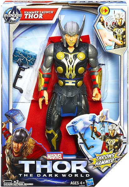 Thor The Dark World 10 Inch Deluxe Hammer Launch Thor 10 Action Figure Hasbro Toys Toywiz - roblox dungeon quest onyx hammer