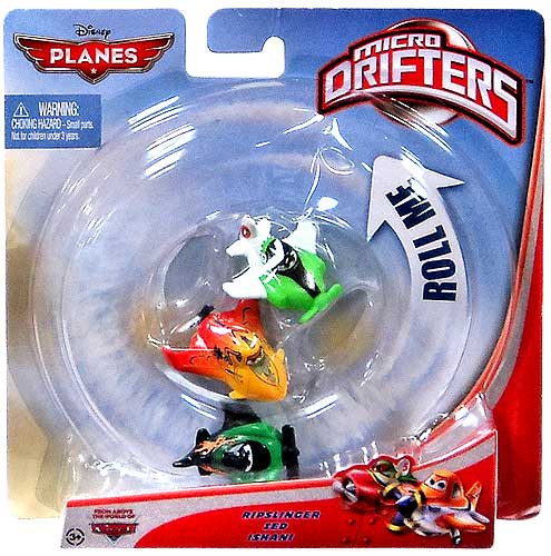 Disney Planes Micro Drifters Ripslinger, Zed Ishani Vehicle 3-Pack