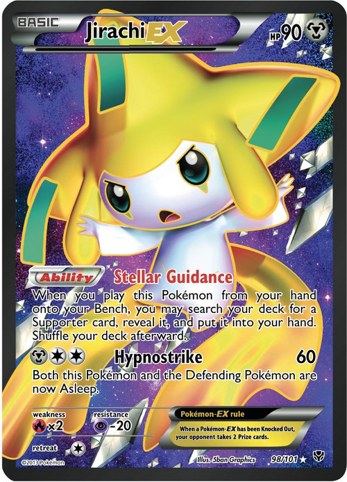 Pokemon Black White Plasma Blast Single Card Ultra Rare Jirachi EX 98 - ToyWiz Pokemon Black White Plasma Blast Single Card Ultra Rare Jirachi EX 98 - ToyWiz