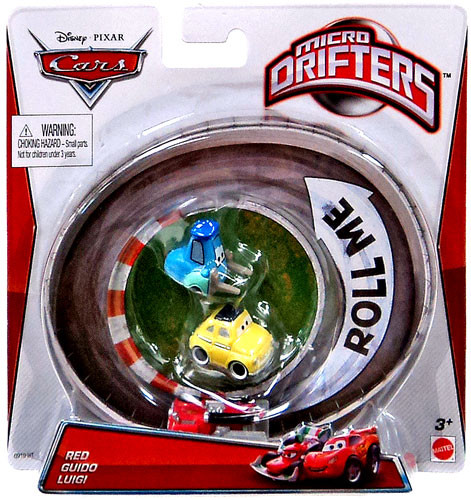 Disney Pixar Cars Micro Drifters Red, Guido Luigi Mini Cars Mattel