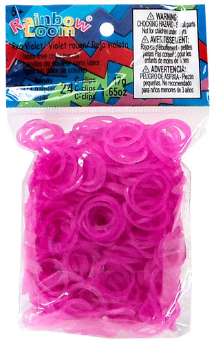 Rainbow Loom Official White Rubber Bands Refill 600 Count + 24 C-Clips