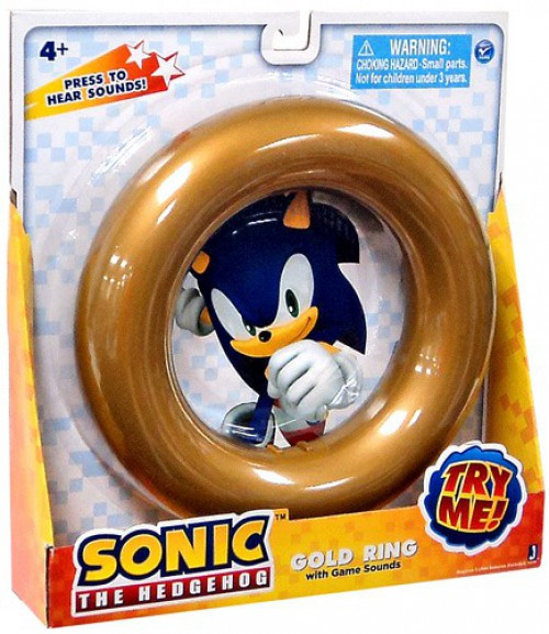 Sonic The Hedgehog Gold Ring Roleplay Toy Jazwares - ToyWiz