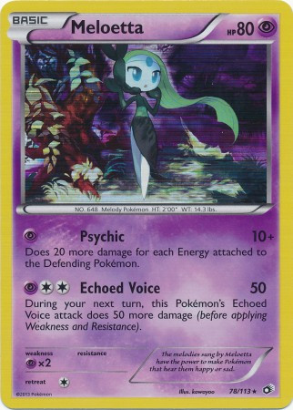 Pokémon TCG Meloetta Legendary Treasures 78/113 Holo Holo Rare for