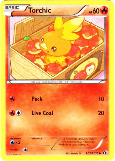 ポケモンカード Torchic RC5/RC25 Pokemon Black White Legendary Treasures Radiant Collection Single