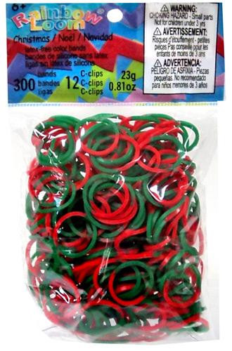 Rainbow Loom Green Red Tie Die Christmas Rubber Bands Refill Pack RL36 300  Count Twistz Bandz - ToyWiz