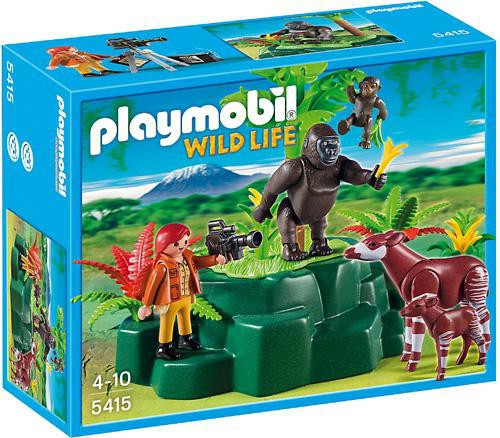 Playmobil Wild Life Gorillas Okampis with Film Maker Set 5415 - ToyWiz