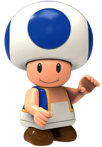KNEX Super Mario Toad 2 Minifigure Blue Loose - ToyWiz